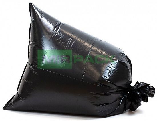 Мешки для мусора 240 литров, 50 мкм, ПВД, черные, упаковка 100 штук, 105х120 см - 2х слойные - Вид 6